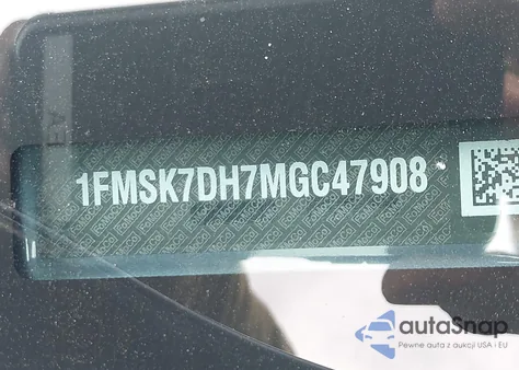 2021 Ford Explorer Xlt из США, поврежденный, VIN 1FMSK7DH7MGC47908